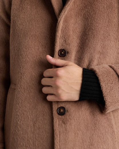 Alpaca-Wool Overcoat - S / Rustic Brown