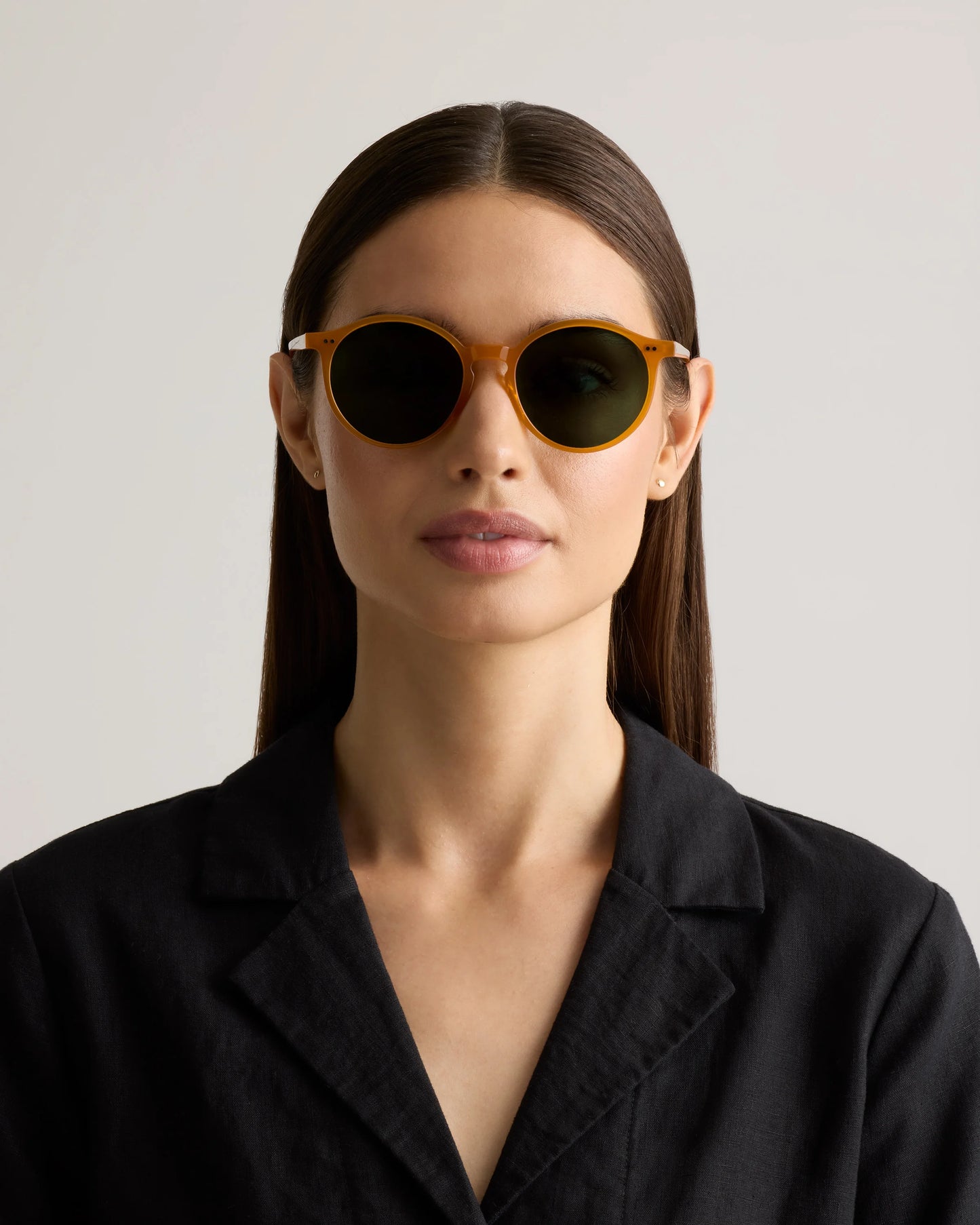 Brixton Polarized Acetate Sunglasses - Standard / Clear Taupe with Brown lens