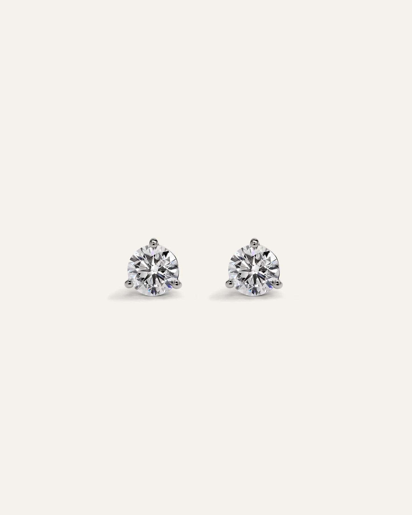 14K Gold Lab Grown Diamond Martini Studs - 1ctw - One Size / Yellow Gold