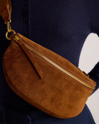 Quinn Suede Sling Bag - One Size / Whiskey