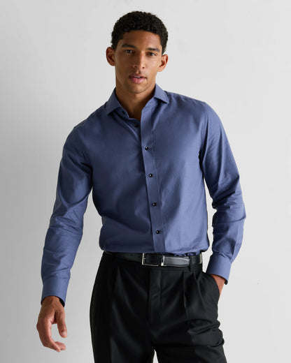 Organic Cotton Cashmere Dress Shirt - XS / Pale Blue