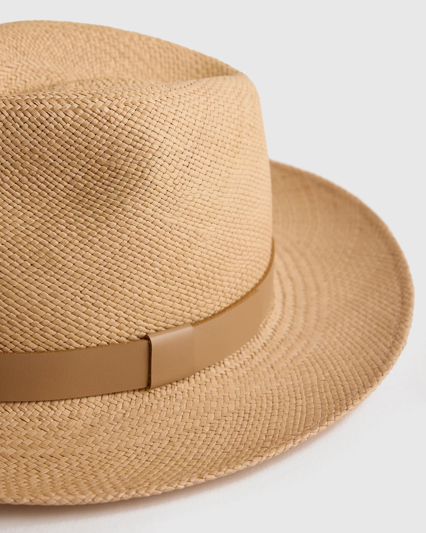 Toquilla Straw Panama Hat - S / Black