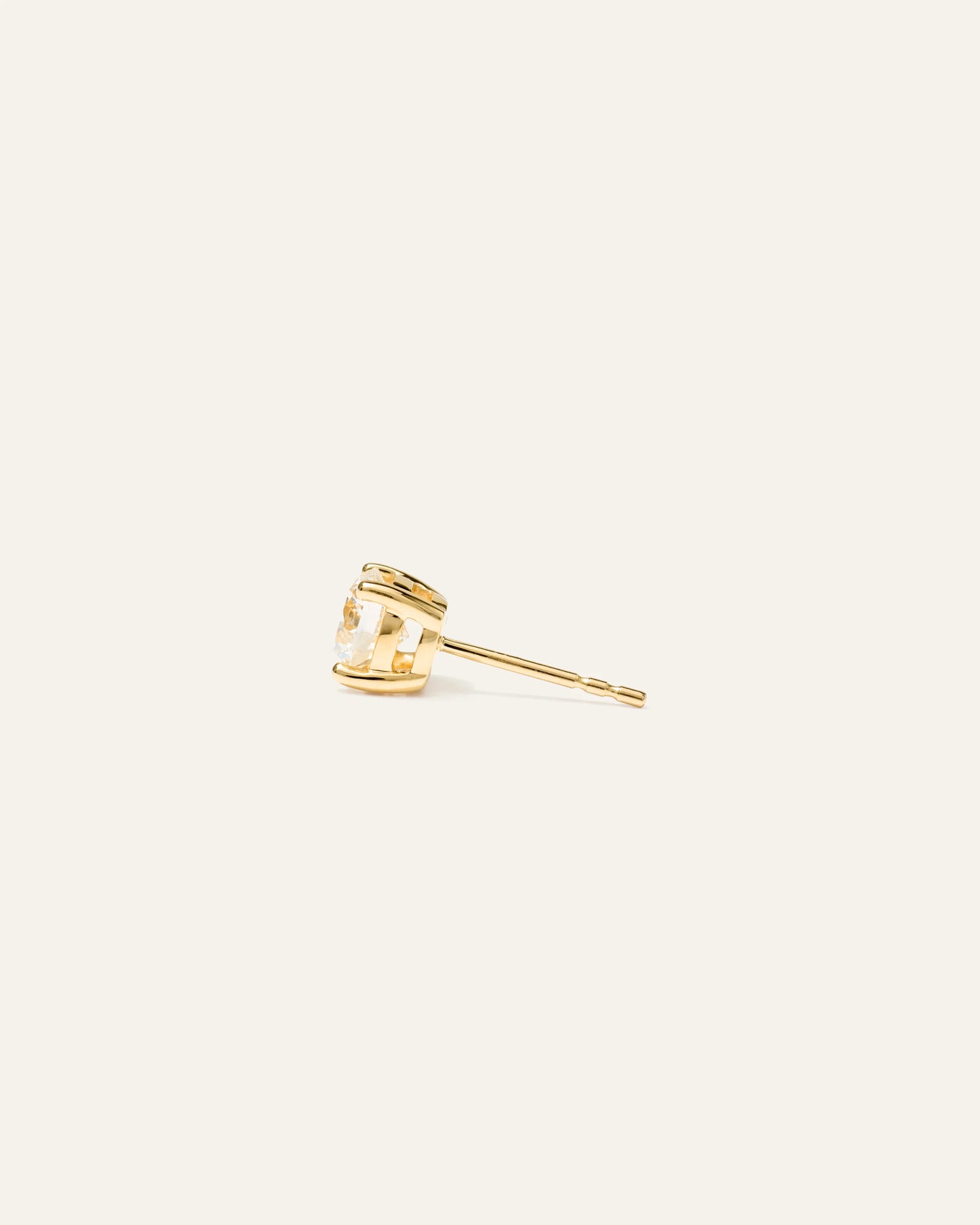 14K Gold Lab Grown Diamond Four-Prong Solitaire Studs - 1.5ctw - One Size / Yellow Gold