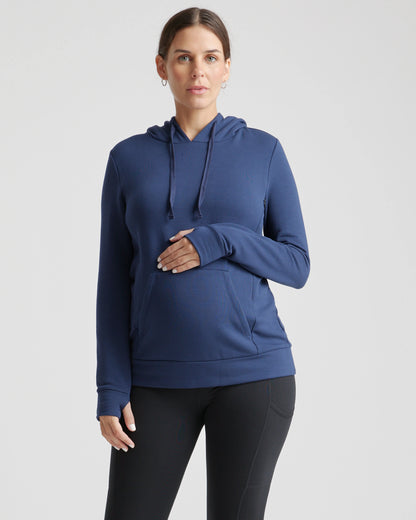 SuperSoft Fleece Maternity & Nursing Hoodie - XS / Off-White