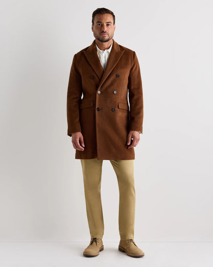 Camel Hair Double-Breasted Overcoat - S / Vicuna