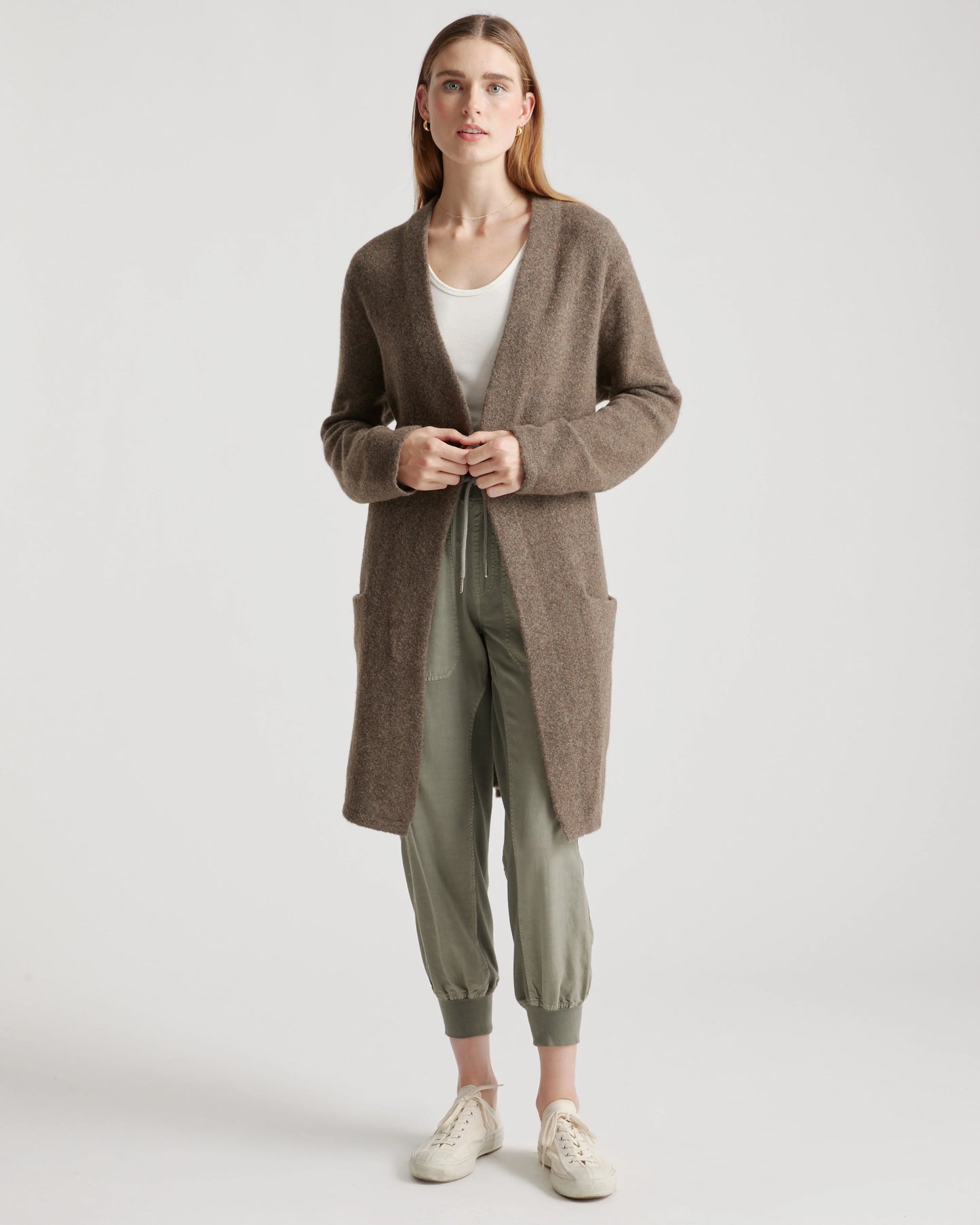 Superfine Merino Wool Sweater Coat - XS / Heather Grey