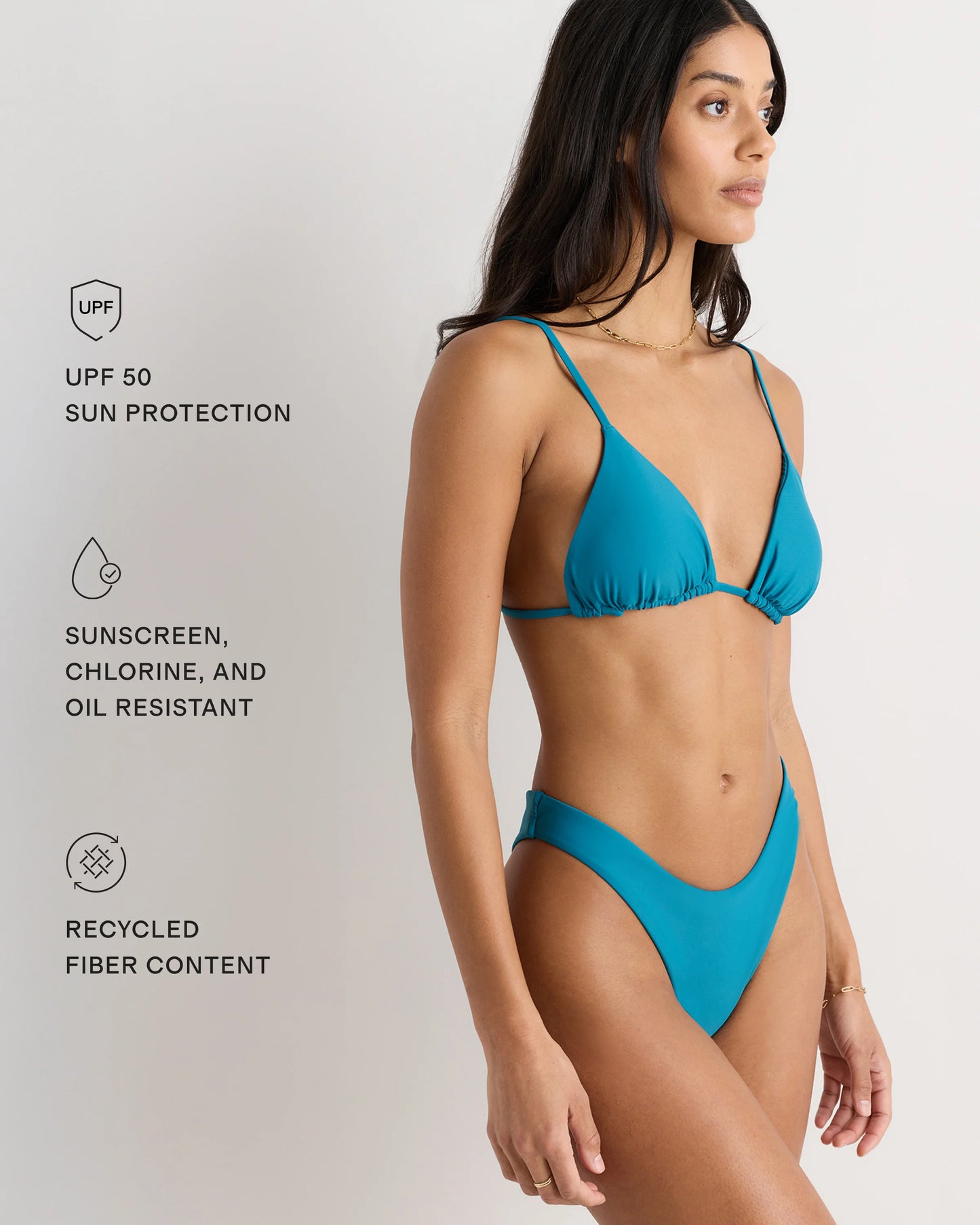 Italian Triangle Bikini Top - XS / Electric Blue Floral