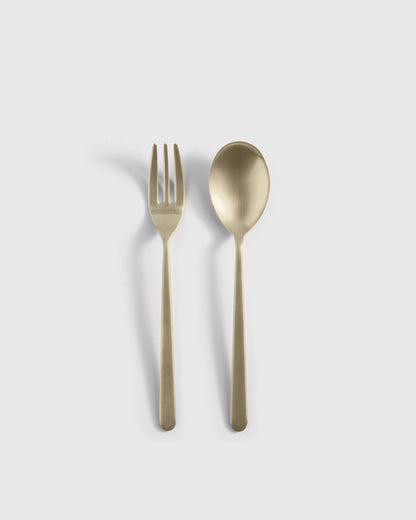Linea 2-Pc Serving Utensil Set by Mepra - One Size / Polished Stainless Steel