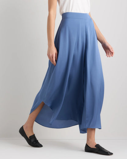 Washable Stretch Silk Palazzo Pants - XS / Black