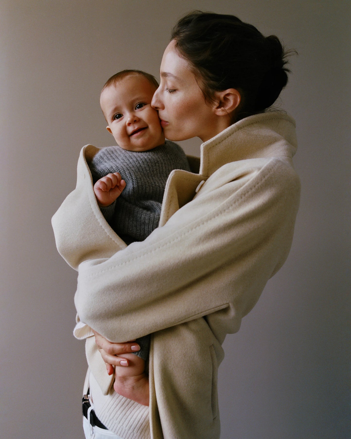 Washable Cashmere Fisherman Tunic Sweater - 2T / Ivory