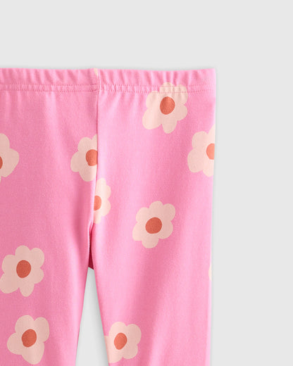 Organic Cotton Leggings - 12-18M / Bright Blush