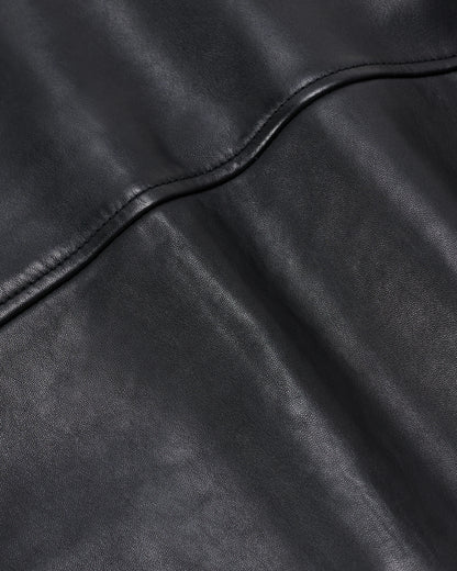 100% Leather Cropped Jacket - XS / Rich Brown
