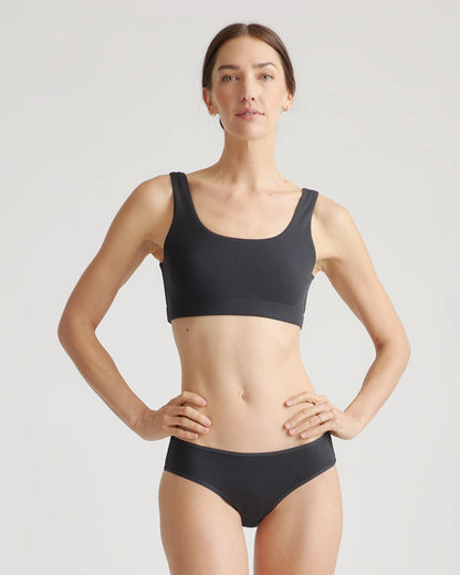 Organic Cotton Hipster (6-pack) - XS / Black