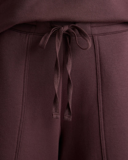 SuperSoft Fleece Cropped Wide Leg Pants - XS / Dried Fig
