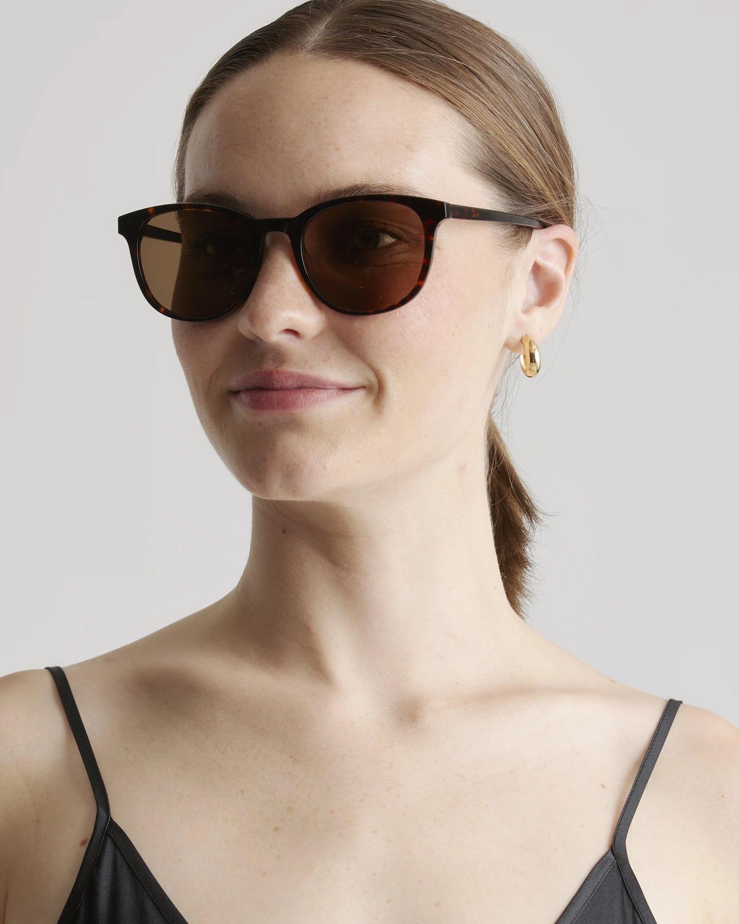 Charlie Polarized Acetate Sunglasses - Standard / Clear with Grey lens