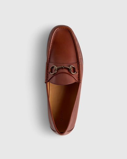 Calfskin Leather Horsebit Loafer - 7 / Tan