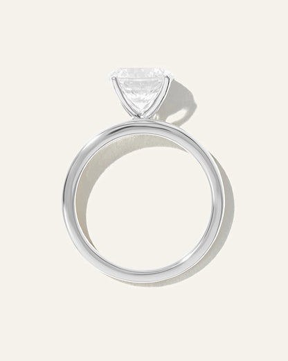 Lab Grown Diamond Round Comfort Fit Engagement Ring - 2ct - 4 / Yellow Gold