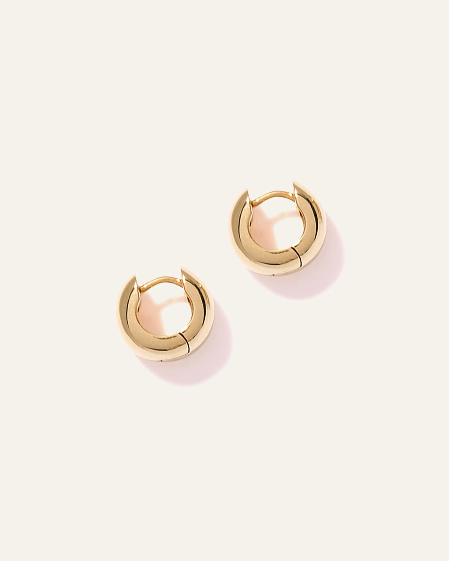 Dome Hoops - 12mm / Gold Vermeil