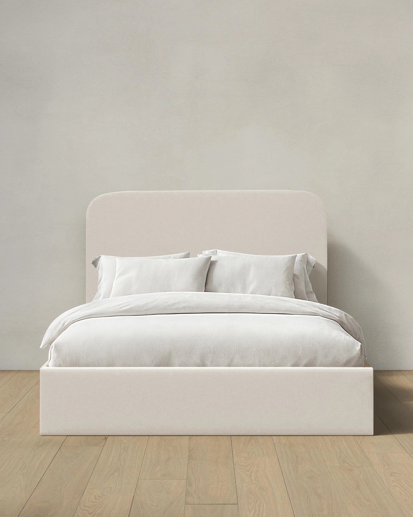 Curved Bed in Performance Linen - Full / Ivory