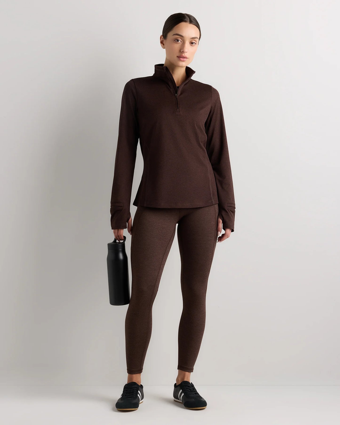 Flowknit Quarter-Zip Pullover - XS / Heather Deep Navy