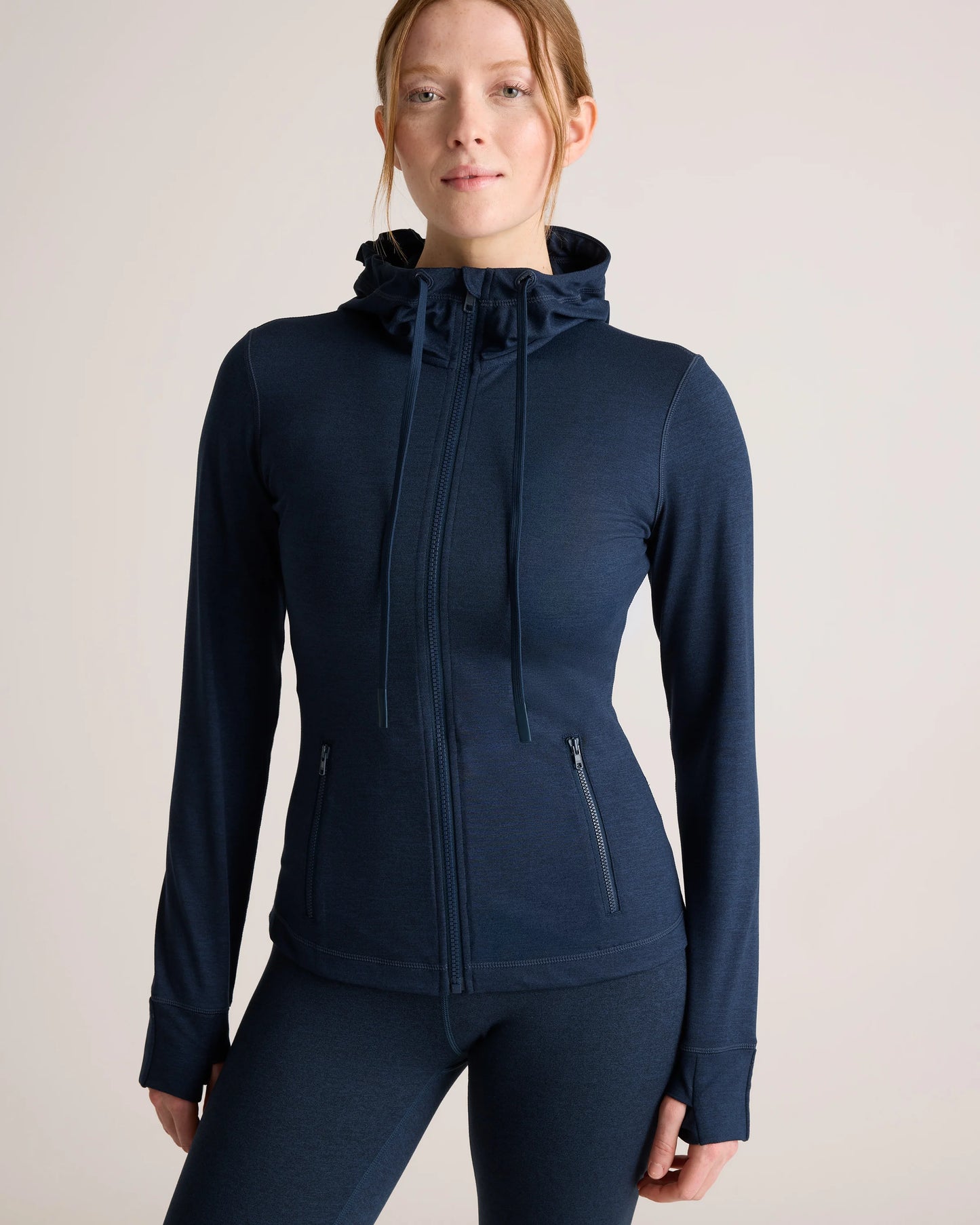 Ultra-Soft Slim Fit Hooded Jacket - XS / Heather Black