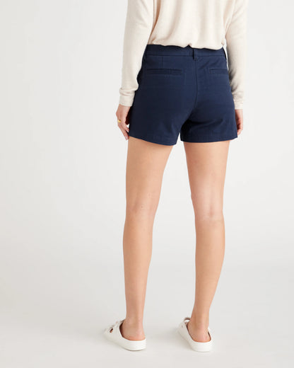 Organic Stretch Cotton Chino Shorts - 0 / Shell Pink