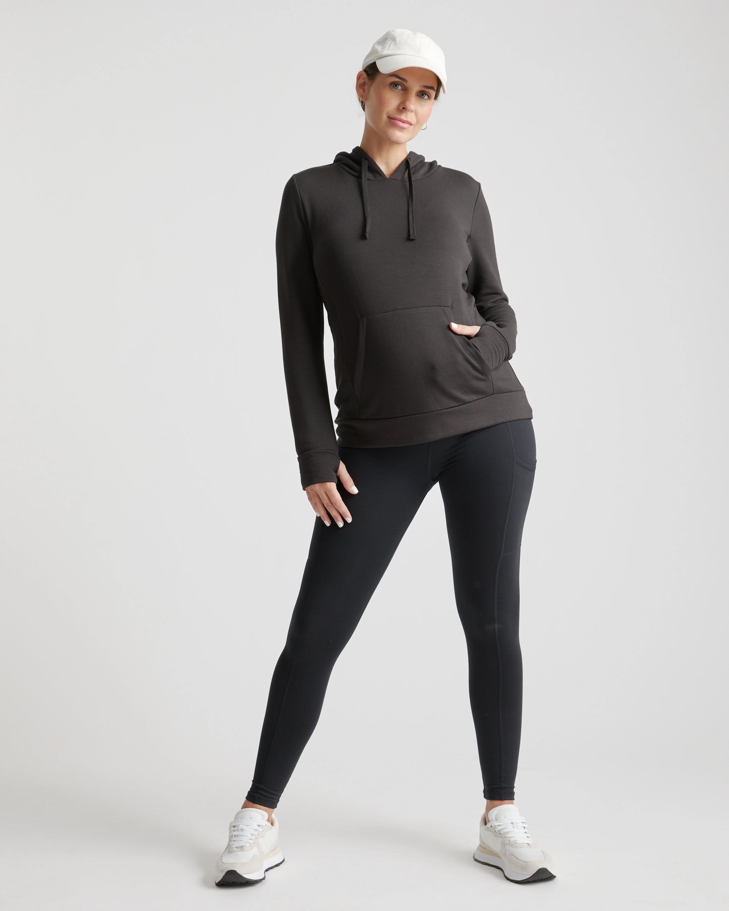 SuperSoft Fleece Maternity & Nursing Hoodie - XS / Off-White