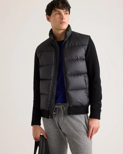 Mixed Media Down and Cashmere Jacket - S / Black