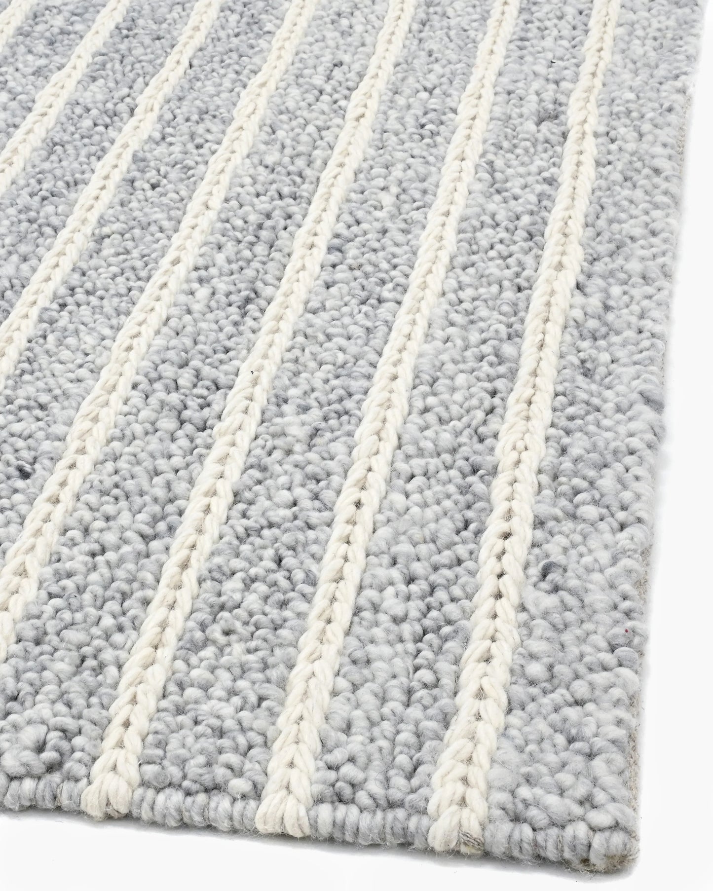 Floyd Wool Rug - 3' x 5' / Grey/White