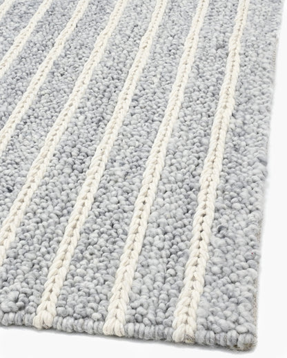Floyd Wool Rug - 3' x 5' / Grey/White