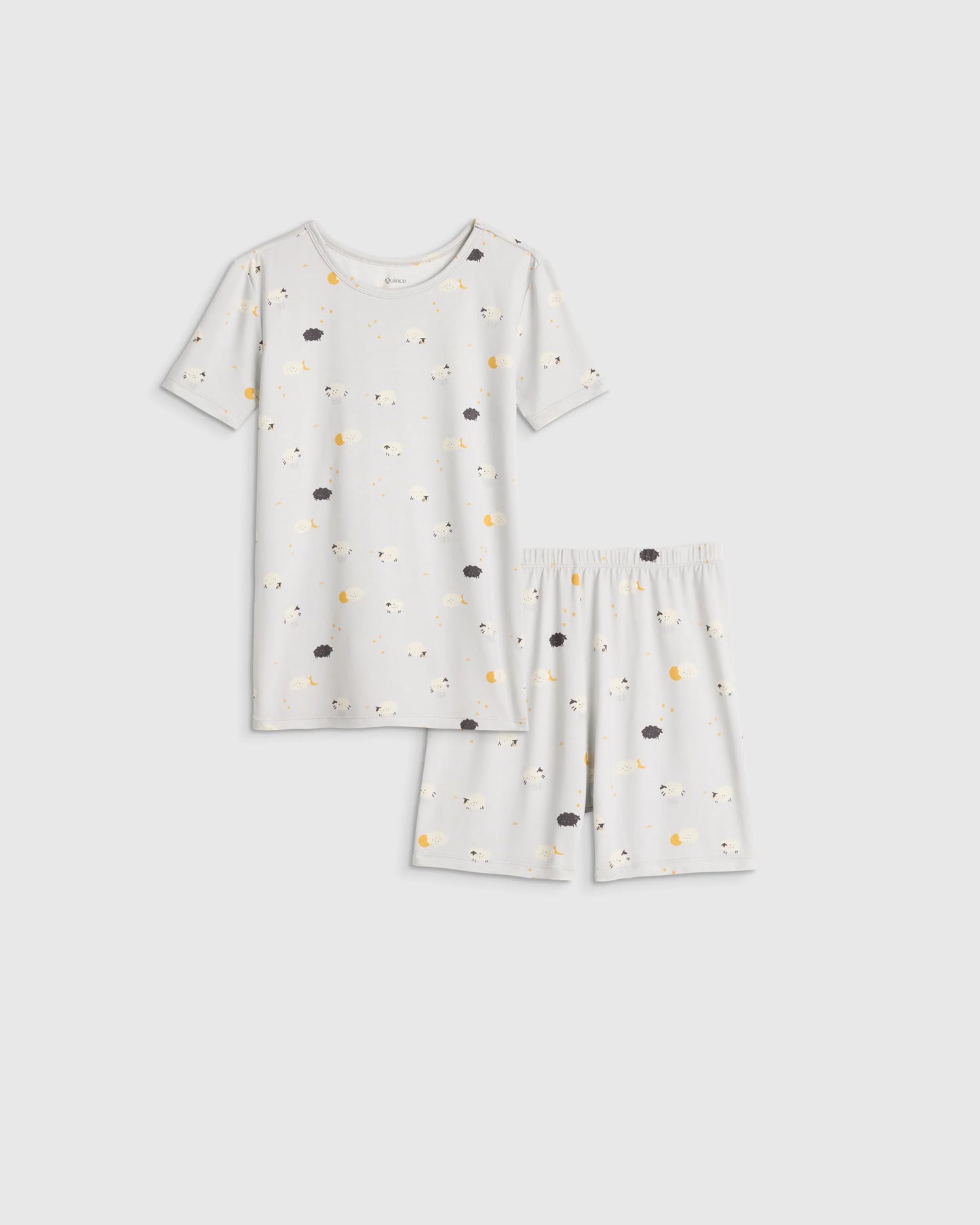 Bamboo Short Sleeve and Shorts Pajama Set - 6 / Lavender Hearts