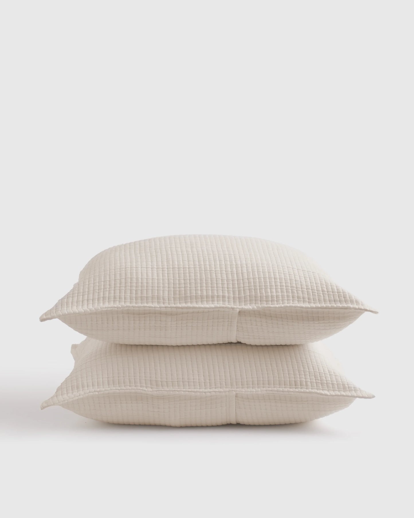 Organic Ribbed Cotton Shams - Standard / Toffee