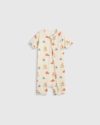 Bamboo Shortie Onesie Pajama - 2T / Sunshine