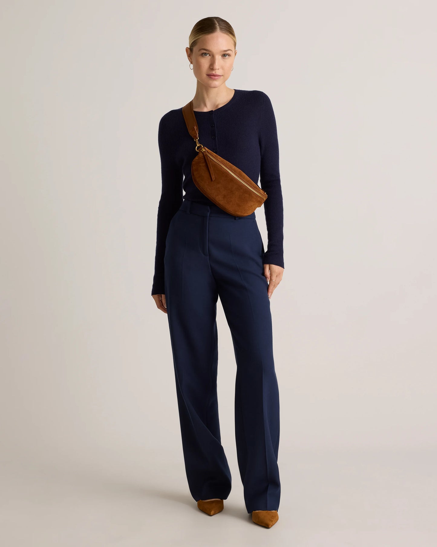 Quinn Suede Sling Bag - One Size / Whiskey