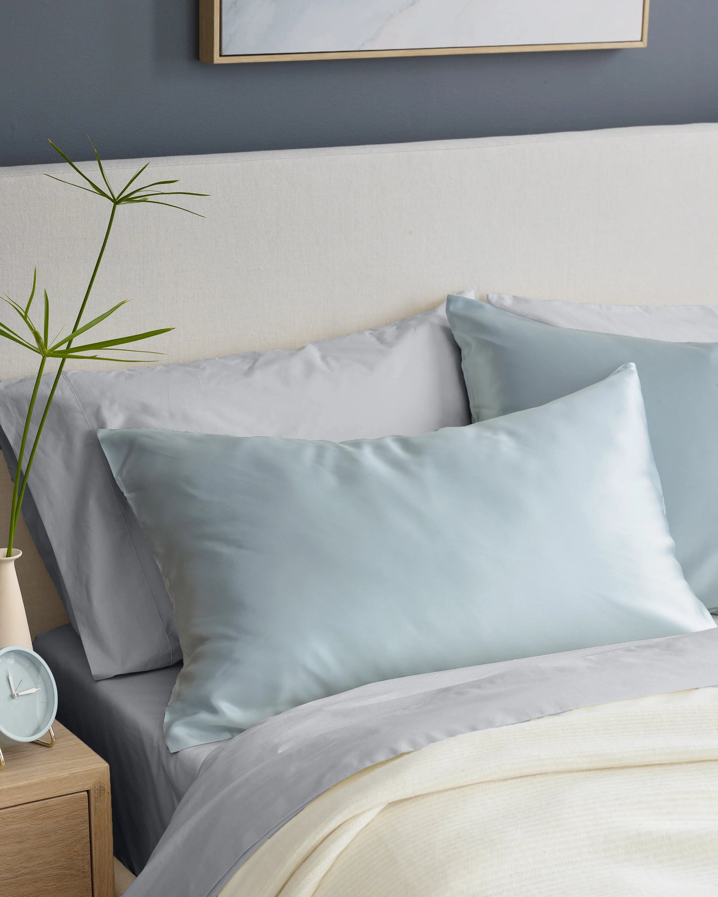 100% Mulberry Silk Pillowcase - Standard / White