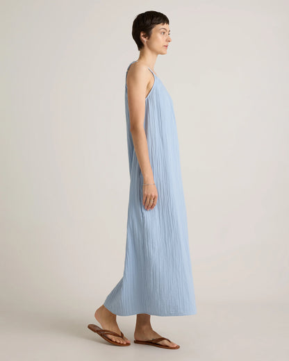 100% Organic Cotton Gauze Sleeveless Maxi Dress - XS / Spiced Orange