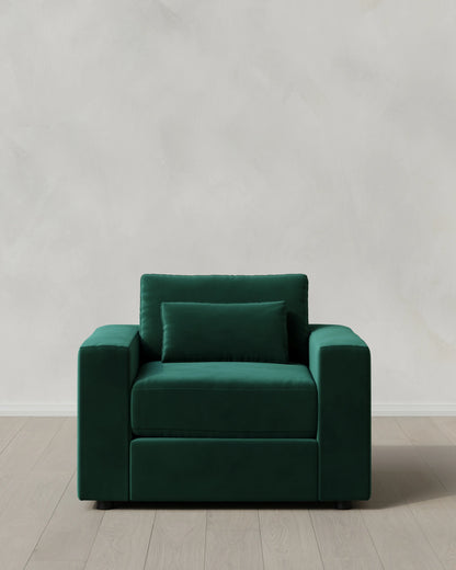 Ashford Deep Seat Chair and a Half in Performance Velvet - 46" / Caramel