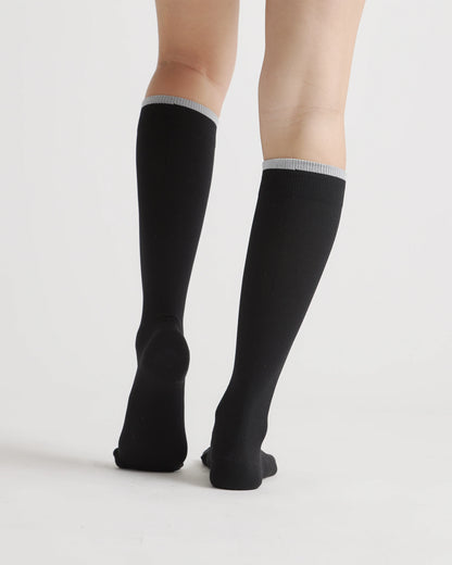 Recycled Maternity Compression Socks 3-Pack - L / White/Black/Grey