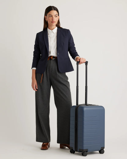 Expandable Small Carry-On Suitcase - One Size / Coastal Cobalt