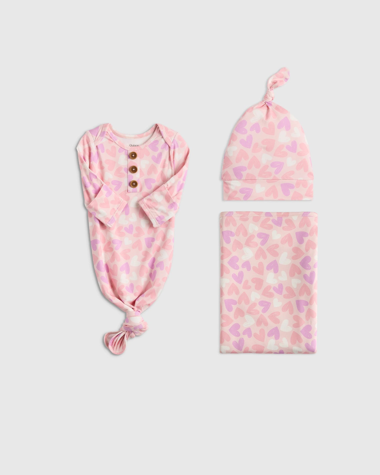 Bamboo Gown, Hat & Swaddle Layette Set - One Size / Celestial Dreams