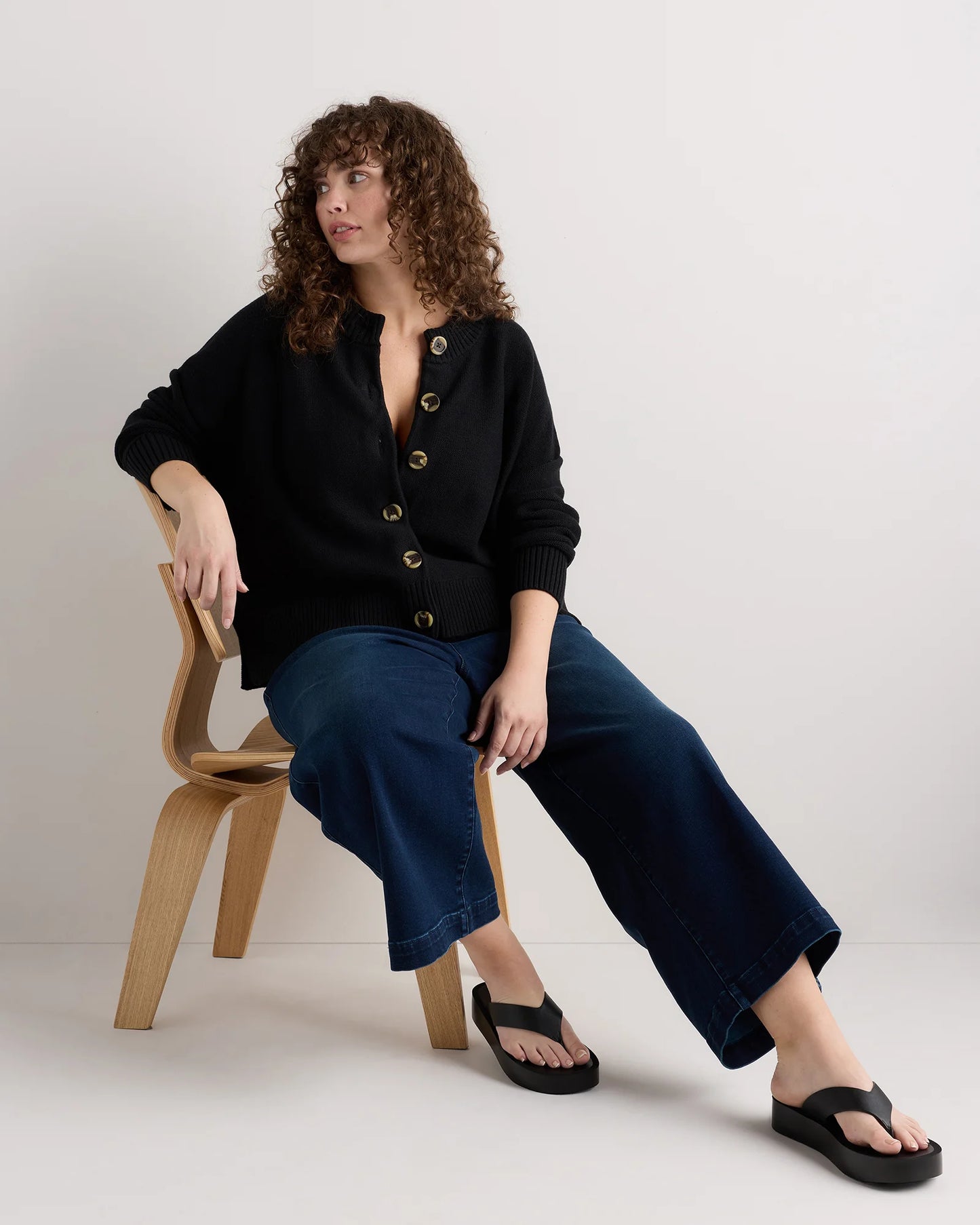 Mia Wide Leg Crop Jeans - 1X / Deep Sea Blue