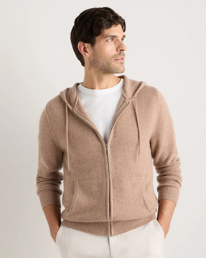 Mongolian Cashmere Full-Zip Hoodie - S / Teak