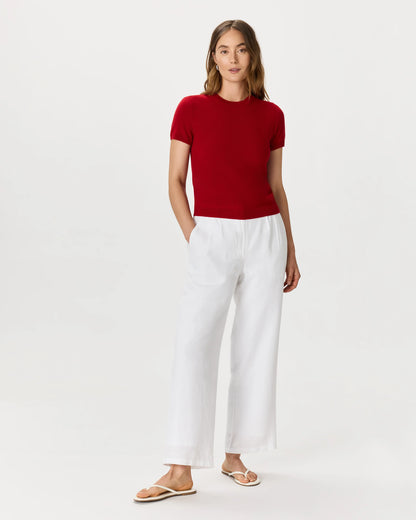 Mongolian Cashmere Tee - XS / Pale Custard Yellow