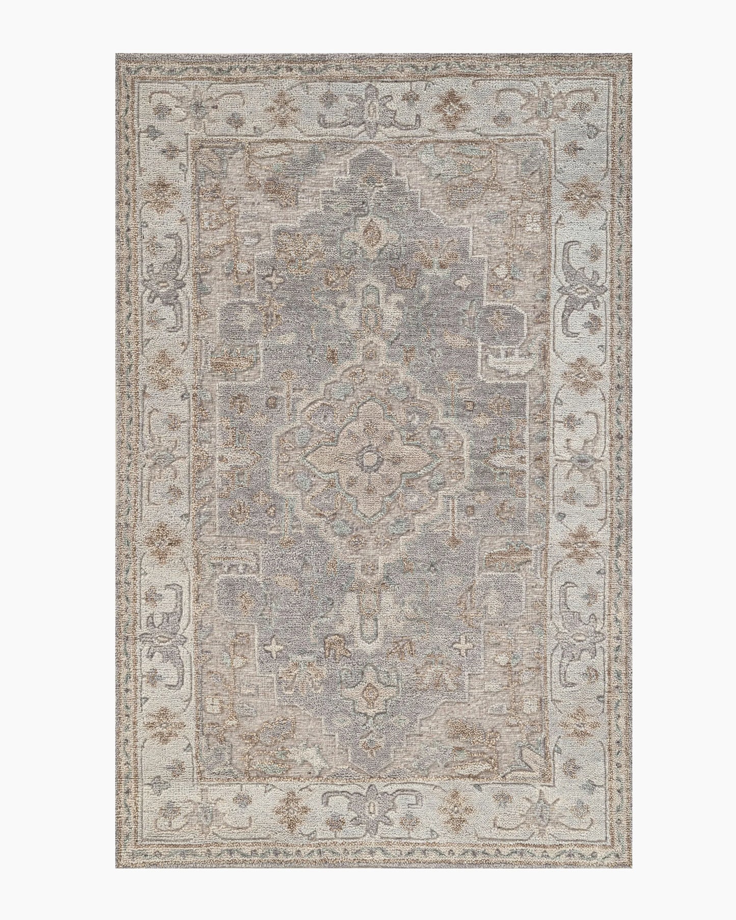 Callahan Hand-Knotted Wool Rug - 5' x 8' / Natural