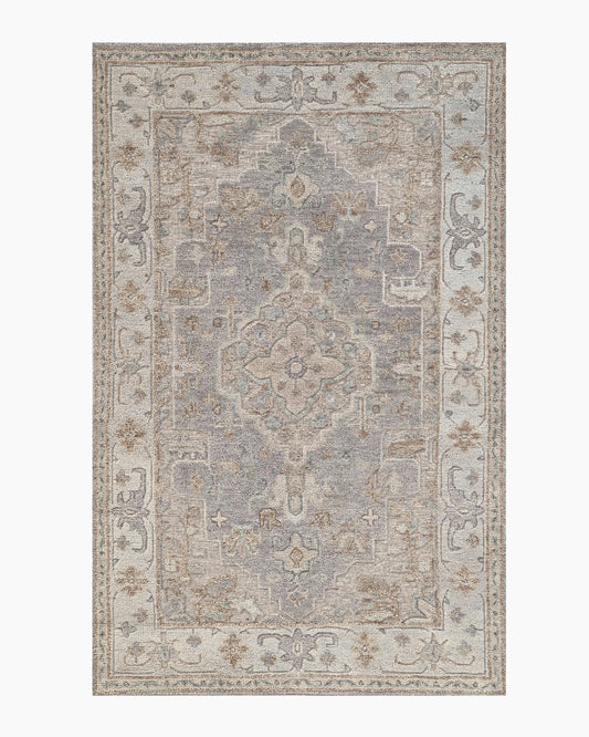 Callahan Hand-Knotted Wool Rug - 5' x 8' / Natural