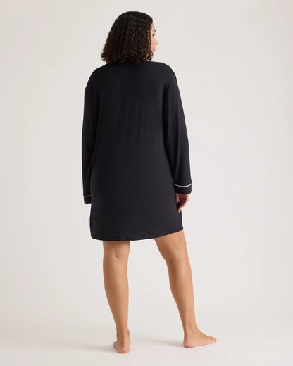Bamboo Jersey Sleep Shirt - XS / Rhubarb