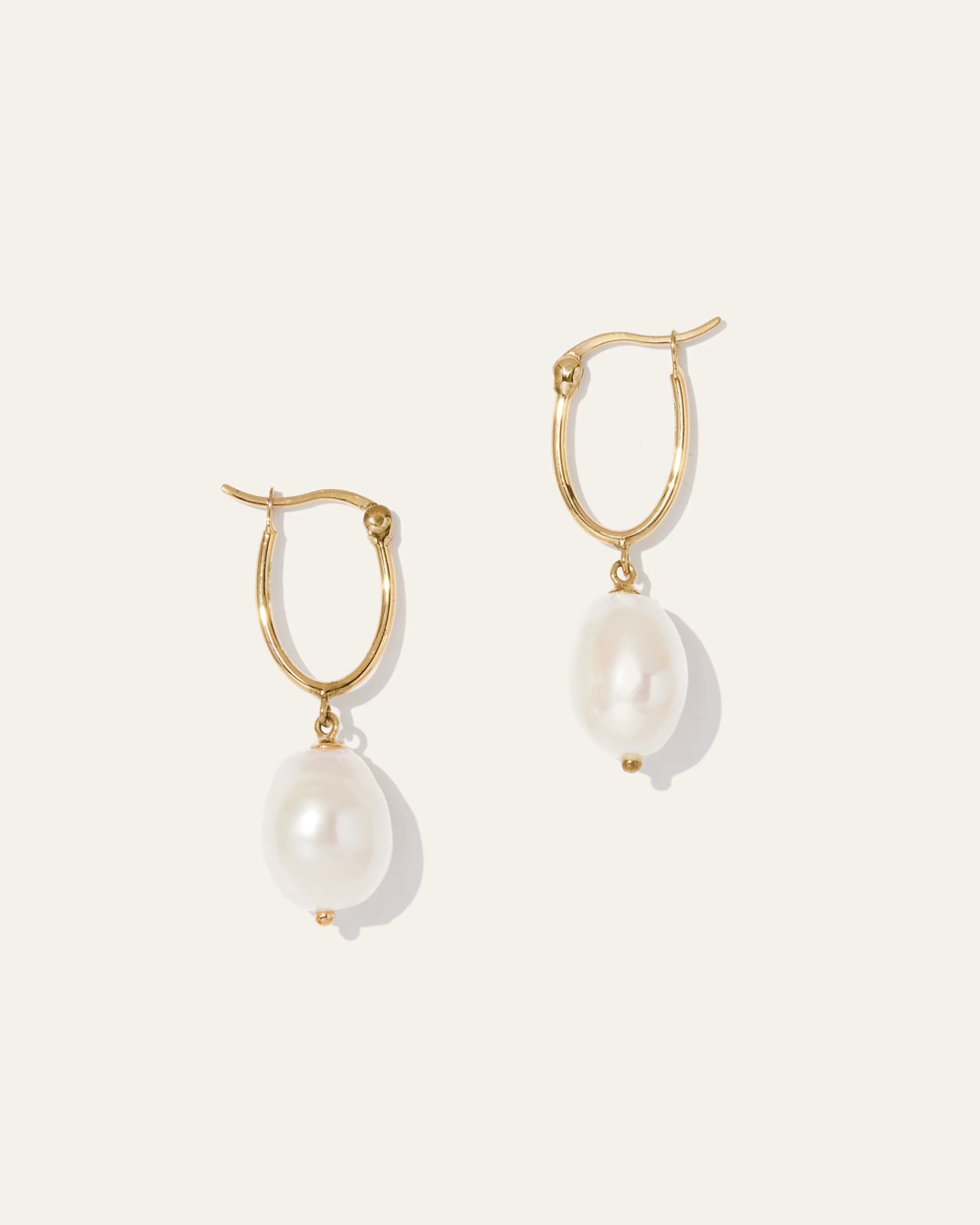 Freshwater Cultured Pearl Hoops - One Size / Gold Vermeil