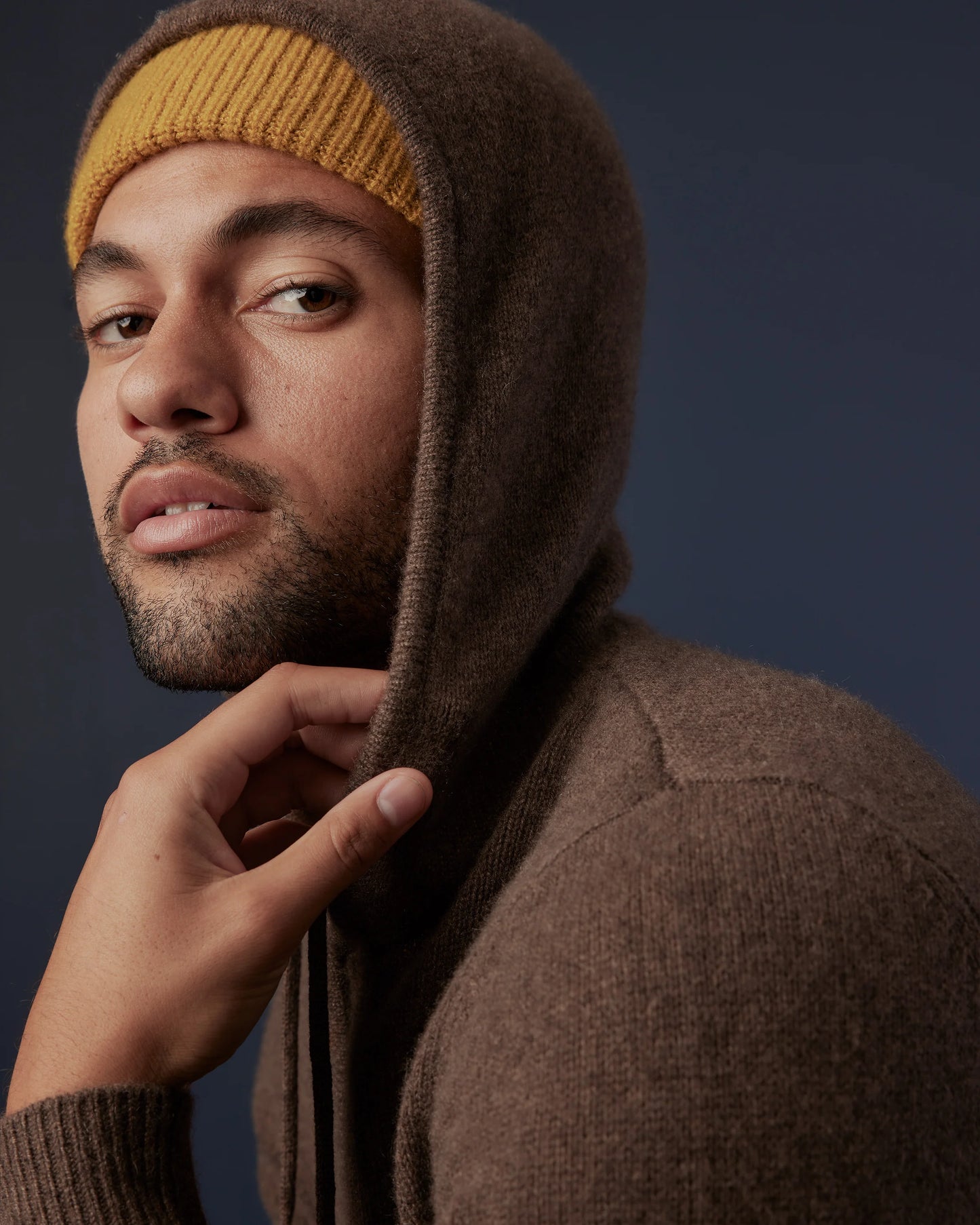 Mongolian Cashmere Full-Zip Hoodie - S / Teak