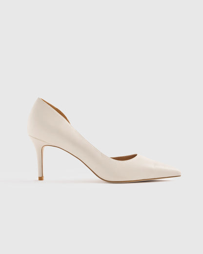 Italian Leather 75mm d'Orsay Pump - 5 / Black
