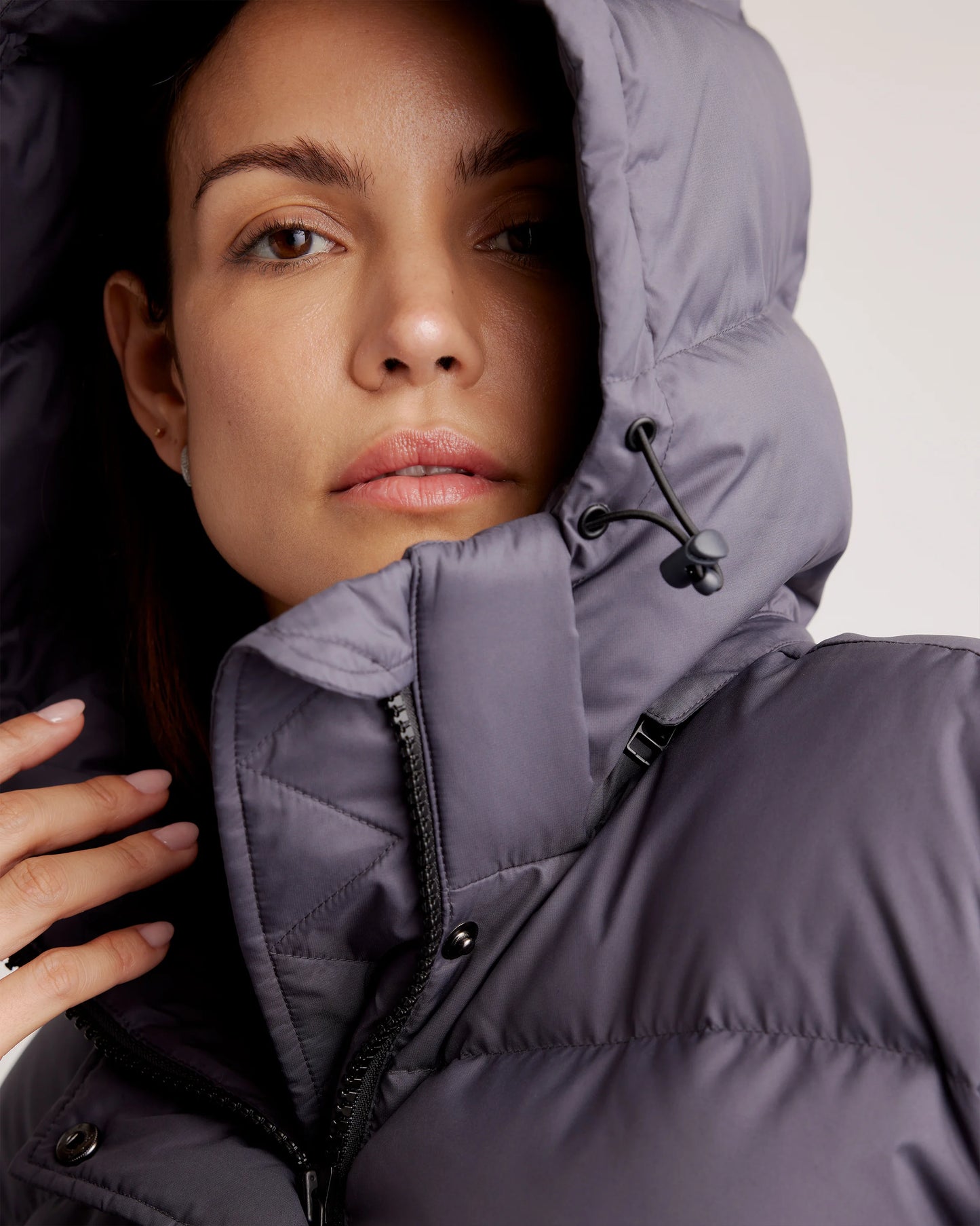 Responsible Down Cropped Puffer Jacket - XS / Shiny Black